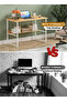 Computer Desk with Shelf, Sturdy Steel Office Table & Gaming Desk, Rounded Corner Design, Scratch Resistant Waterproof Top - 7