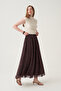 Flared skirt with ruffles - 4