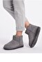 Furry Warm Water-Repellent Women's Winter Daily Use Short Mini Thin Sole Boots Smoked - 2