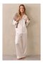 Pure Silk Piping Women's Pajama Set - 3