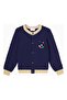Buttoned Cotton Cardigan Blue Multicolor for Children