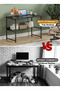 Computer Desk with Shelf, Sturdy Steel Office Table & Gaming Desk, Rounded Corner Design, Scratch Resistant Waterproof Top - 7