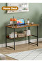 Computer Desk with Shelf, Sturdy Steel Office Table & Gaming Desk, Rounded Corner Design, Scratch Resistant Waterproof Top - 5