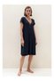 Cooling Viscose V-Neck Women's Nightgown with Lace Detail - 3