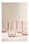 Savannah Cut Patterned Soda Glass Tumbler Set of 4 - 6