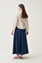 Elastic waist denim flared skirt - 3