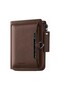 Rfid Protected Retro Double Zipper Leather Men's Wallet