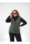 Plus Size Woolly Pigeon Feather Pattern Colorful Steel Knitted Women's Vest - 2
