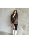 Brown Laminated Buttoned Leather Coat - 4