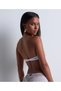 Illusion Fauve Wirefree Bralette Animal Pattern French Lace, Gold Detailing and Stylish Design - 3