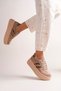 Women's Mink Suede Leopard Thick Sole Sneaker - 2