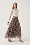 Flared skirt with ruffles - 5