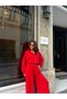 Women's Top and Bottom Set Hooded Cardigan Crop Blouse and Wide Leg Pants 3-Piece Set - 8