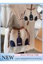 Women's Canvas Pu Leather Patchwork Bucket Crossbody Bag Large Capacity Drawstring Design With Adjus - 7
