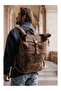 XL Unisex Vintage Genuine Leather 17 Inch Unisex Backpack with Laptop Compartment - 3
