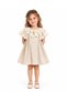 Miss top kids girl's ecru lace bow stylish dress 1-5 years - 3