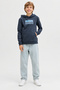 Boy's Sweatshirt Hooded Kangaroo Pocket Printed Long Sleeve Hoodie Sporty Comfortable 12298237