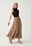 Elastic waist modal flared skirt