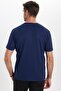 Men's regular fit comfortable cut short sleeve striped crew neck navy blue t-shirt - 7