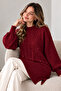 Stone-Trimmed Knitwear Sweater K6041 Claret Red - 2