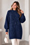 Stoned Knitwear Sweater K6041 Navy Blue - 2