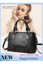 Women's Elegant Patent Leather Shoulder Bag Fashion Crocodile Pattern Design with Large Capacity Han