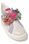 Laney Pom Pom Leather Stone Luxury Design Women's Sneakers - 2