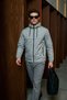 Men's Casual Mint Hooded Raincoat & Windbreaker with Zipper Pockets - 2