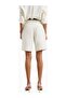 Effortless Pleated Longline Bermuda Cut Women's Shorts - 5