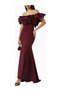 Dark Purple Flounce Off-Shoulder Maxi Women's Dress - 2