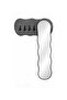 Modern Wall-Mounted Entrance Mirror with Flowing Waves Design, Featuring Clothes Rack and Key Hanger - 2