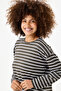Women's White Striped Khaki Color Long Sleeve Tunic - 3