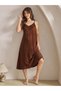 Rochie midi, maro - M - 4
