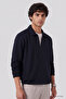 Navy Blue Comfortable Fit Men's Jacket - 88494 - 4