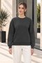Women's 2-Pack Crew Neck Basic Sweatshirt – Black / Anthracite - 4