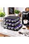 DLC-38732 – 36 K-Cups Capsule Storage Drawer, 3-Tier Coffee Capsule Organizer, Space-Saving Durable Metal Rack – Black - 4