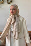 Premium jacquard leopard pattern shawl - beige - 2