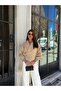 Women's Beige Belted Short Jacket