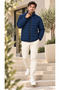 Men's Stand Collar Zippered Quilted Puffer Coat