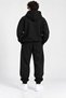 Men's Oversize Hooded Cotton Tracksuit Set with 3 Thread Rastered Elastic Cuffs and Pockets - 4