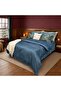 Ayra Petrol Double 100% Cotton Flannel Duvet Cover Set - 2