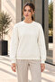 Women's 2-Piece Crew Neck Basic Sweatshirt – Mint / Ecru - 5