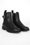 Anybody Women's Genuine Leather Elastic Belt Buckle Detailed Zippered Boots B4745 - 3