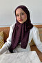 Premium jacquard leopard print shawl - plum - 2