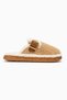 Women's Belted Buckle Fur House Slippers Taba - 2