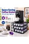 36 K-Cups Capsule Storage Drawer, 3-Tier Coffee Capsule Organizer, Space-Saving Durable Metal Rack – Black - 6