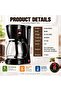 Coffee Maker 1.6L – 900W, Easy Operation, Drip-Proof Design, Automatic Insulation – Black - 4