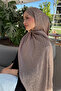 Premium jacquard leopard pattern shawl - dark beige - 2