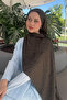 Premium jacquard leopard pattern shawl - khaki - 2
