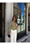 Women's Khaki Belt Detailed Short Jacket - 2